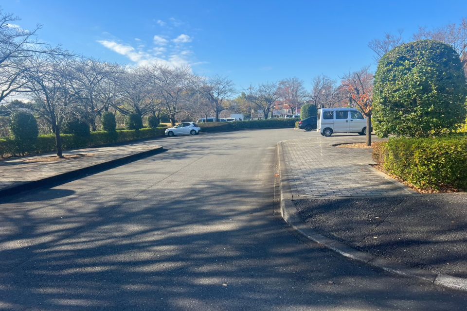 思い出の里会館の駐車場